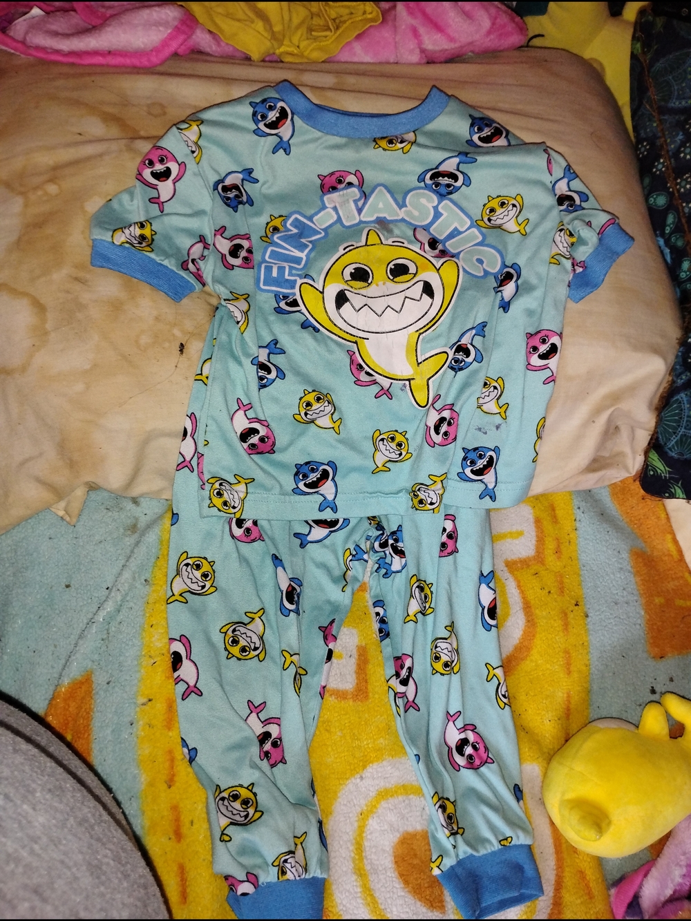 'Fin-Tastic' Blue Toddler Two-Piece Pajama Set